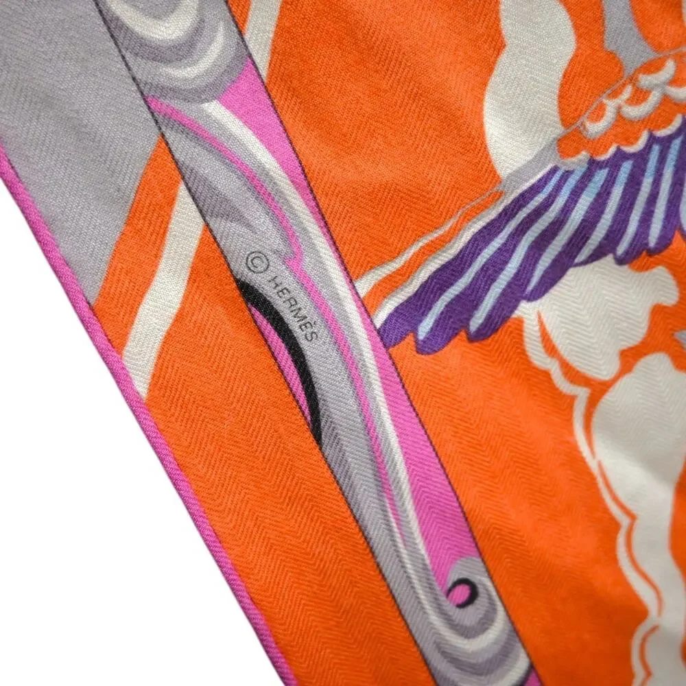 Hermes 'de la mer au ciel' Multicolored Shawl - Picture 5 of 16